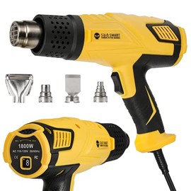 SainSmart 1800W Heat Gun, with Visible Dual Temperature Setting 120 °F-1202 °F, Hot Air Gun for Crafts, Epoxy Resin, Shrinking tubes, Shaping PVC Tubing, Stripping Paint, and Shrink Wrapping