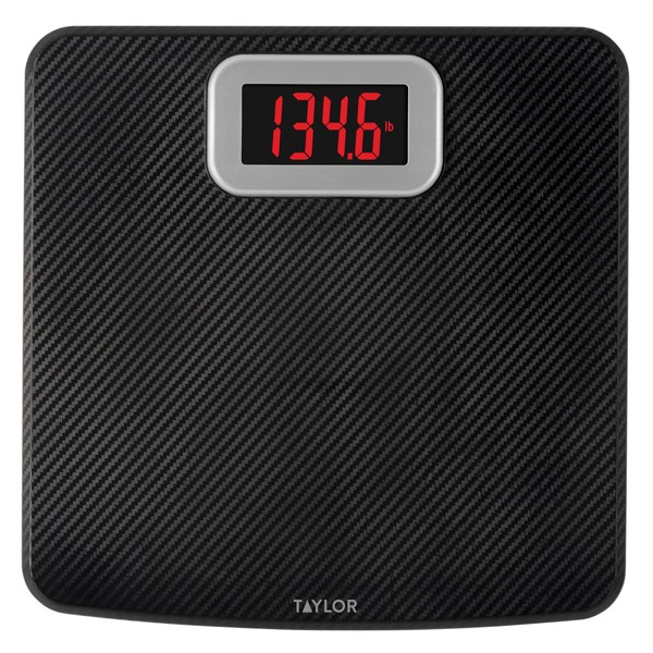 Taylor Digital Scales, 400 LB Capacity, Carbon Fiber Anti-slip Mat,