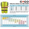 GOGO Safety Vest Reflective Vest with 9 Pockets & Zip,