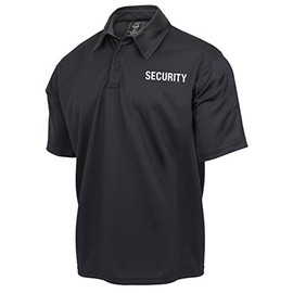Rothco Moisture Security Wick Golf Shirt, Black, 2X