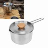 Camping Pot 304 Stainless Steel Portable Camping Kettle with Foldable