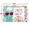 Amanda Creation Cute Teacher Valentine's Day Llama Themed Blank Folded