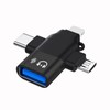 TRkin OTG変換アダプタ3 IN 1 5 Gbps高速データ転送Type C、USB-Micro B to USB-A