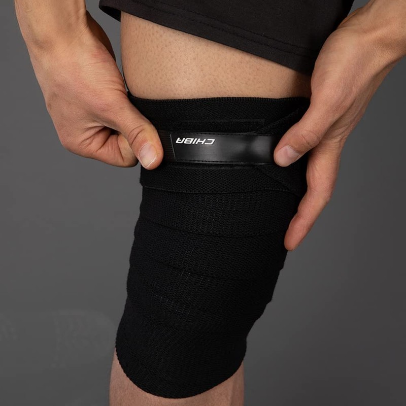 Chiba Unisex's Knee Wrap Line Glove, Black, Size EG