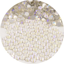 NCB Nancybeads 3000pcs Flatback Round Glass Nail Art Rhinestones Crystal for DIY Making Accessories Shoes, Clothes, Face Art, Bags, Manicure (Paradise Shine, SS4 3000pcs)