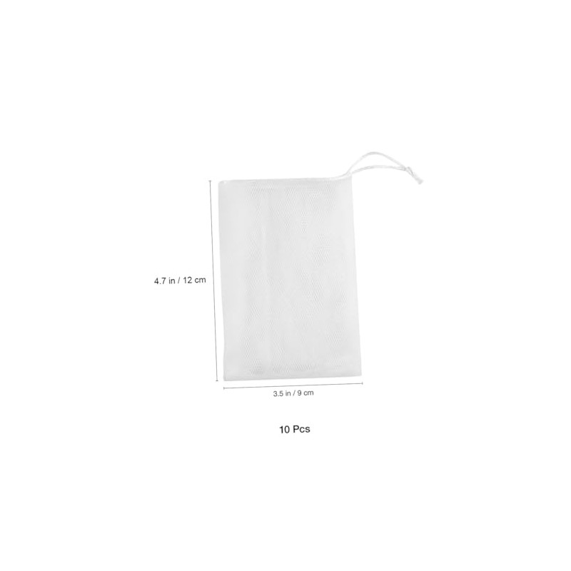 Frcolor 10 PCS Exfoliating Mesh Soap Saver Pouch Bag Sack