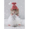 Sellers Publishing RSVP Mouse Holding White Ornament with Silver Snowflake