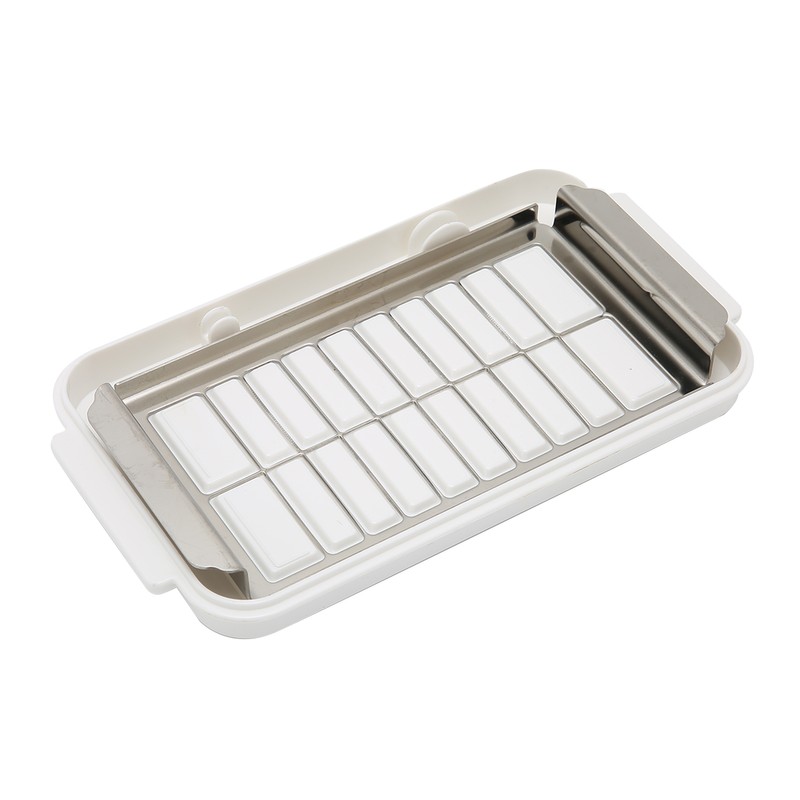 Stainless Steel Butter Cutter Box Cheese Storage Container with Transparent