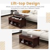Giantex Lift Top Coffee Table - Rectangular Wooden Table w/Hidden