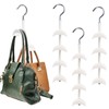 Lyellfe 3 Pack Purse Hanger for Closet, 360°Rotatable Handbag Tote