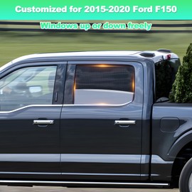 KOCZIL Car Window Shades for 2015-2020 f150 - Rear Side Window Sun Shade for Baby, Breathable Mesh Car Privacy Window Covers, UV Protection and Heat Insulation for Road Trips, Napping, Camping (2 PCS)