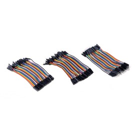 Antrader 240pcs Multicolored Jumper Wires 40pin Male to Female, 40pin Male to Male, 40pin Female to Female Robot Ribbon Cables Kit (10cm+20cm) for DIY Raspberry