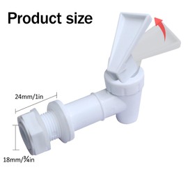 Xgvzs 4 PCS Water Butt Tap Universal Water Dispenser Tap Replacement Black and White Replacement Cooler Faucet for Hot Cold Water Rain Bucket