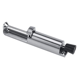 7.9 Inch Door Stopper with Telescopic Rod, Door Holder, Zinc Alloy, Robust Rubber Foot, Adjustable, Silver, for Front Doors and Interior Doors