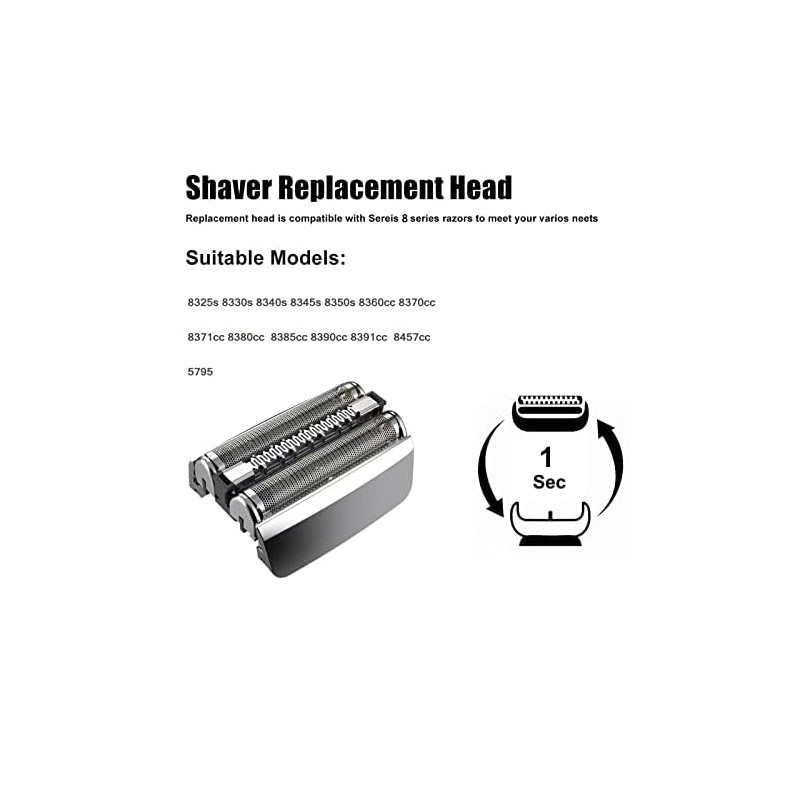 S8 Series 8-83M Blades Compatible with Braun Series 8 Electric