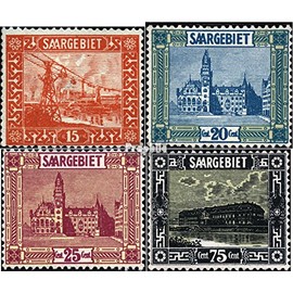 Saar 98-101 (complete.issue.) with hinge 1923 Landscapes (Stamps for collectors)