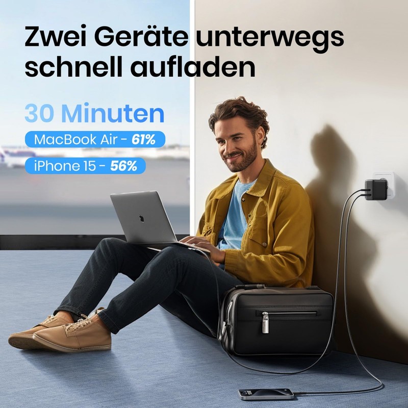INIU 65 W USB C Charger, PD QC 3.0 Fast