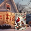 Merry Christmas Garden Flag 12x18 Double Sided Welcome Winter Cardinal