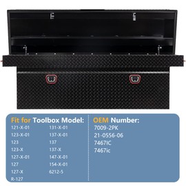 7009-2PK 13 Inch 35lb/156N Gas Strut Shock Spring Lift Support for Weather Guard Steel and Aluminum Saddle Box, 21-0556-06, 7467IC, 7467ic Strut for Turck Tool Box, Set of 2 by AUCLIDIS
