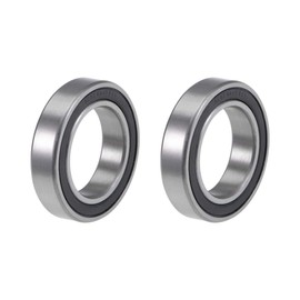 sourcing map 2 pieces deep groove ball bearings, double sealed, 6804-2RS, 20 mm x 32 mm x 7 mm, chrome steel, P6 (ABEC3)