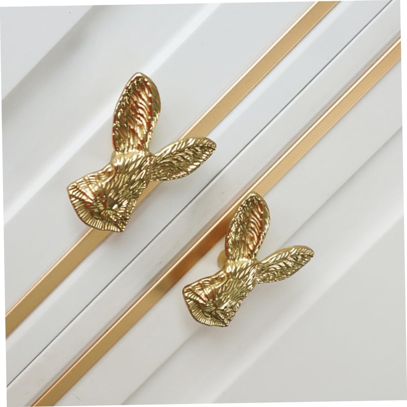 Operitacx 2pcs Cabinet Door Knobs Rabbit Head Handles for Kitchen