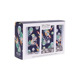Splosh Kids Dino Spend Save and Give Money Box, 20.5 x 6 x 14 cm Size