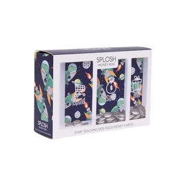 Splosh Kids Dino Spend Save and Give Money Box, 20.5 x 6 x 14 cm Size
