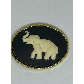 Fancy fox Boutique White Elephant cameo Pendant ID Badge Keychain Key African Good Luck LUCKY gift