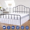 Ruffled Bed Skirt with Split Corners Three Side Coverage-King Size