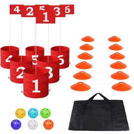 Huimpet Backyard Golf Game, 6 Holes Golf Yard Game Set, Golf Practice Game Course for Family Adults and Kids Play Indoor Outdoor Golf Game for Beach, Lawn, Yard, Park
