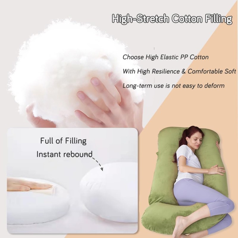 AMCATON 60 Inch Pregnancy Pillow for Sleeping, Extra Large U
