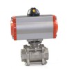 3/4" Pneumatic Actuated Ball Valve Double Acting 3-Piece Air Steam