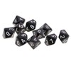 10PCS Polyhedral D10 Dice Acrylic 10 Sided Game Dice for