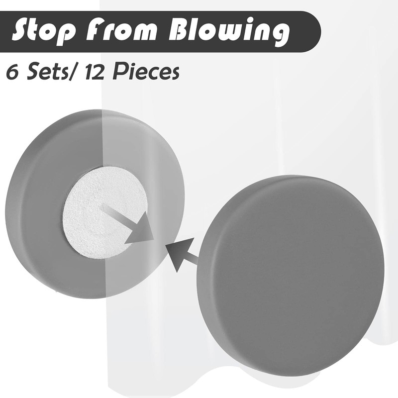 Jetec Round Magnetic Drapery Weights Shower Curtain Weights Strong Tablecloth