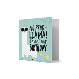 Greeting Card No Probllama! 7 x 7 cm