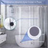Tonnali Stall Clear Shower Curtain Liner 54 x 72 inch,