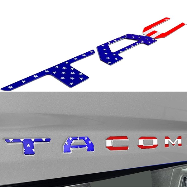 Insert Letters Emblem Tailgate Compatible with 2016-2023 (America Flag)