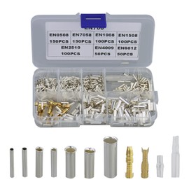 700 Piece Wire End Ferrules Set, 7 Types Uninsulated Wire End Ferrules Assortment, 10-22 AWG Uninsulated Wire End Ferrules Set for DIY Electrical Project (0.5/0.75/1/1.5/2.5/4.0/6.0 mm²), with 4