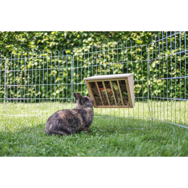 Hay Rack with Wooden Seat, 25 x 17 x 20