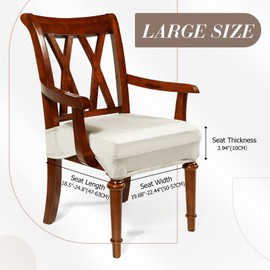 Havawish Large Velvet Dining Room Chair Seat Covers with Armrest Dining Chair Slip Covers Protectors