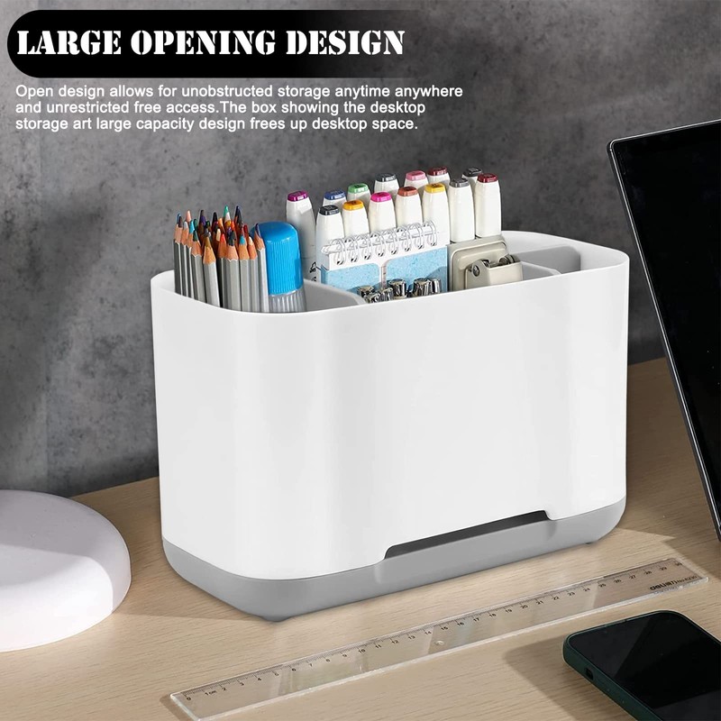 Toothbrush Holder with Anti-Slip,Plastic Detachable for Easy Cleaning Multi-Functional Storage,Large