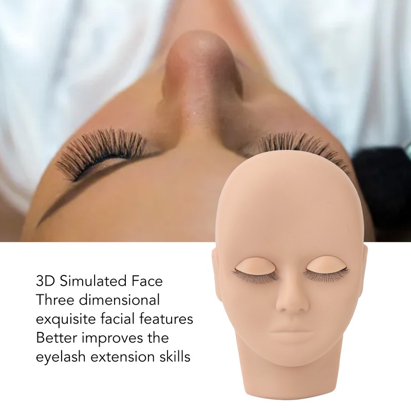 Lash Mannequin Head Makeup Eyelash Extension Practice Doll Head with