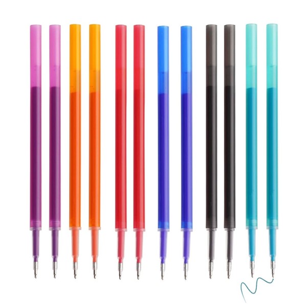 THXFUNAREA 12 x Erasable Refills, 0.5 mm Height 11 cm