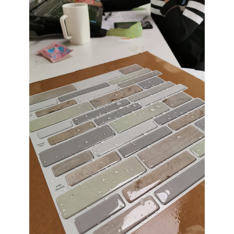 Art3d 10-Sheet Peel and Stick Backsplash for Kitchen in Jade,