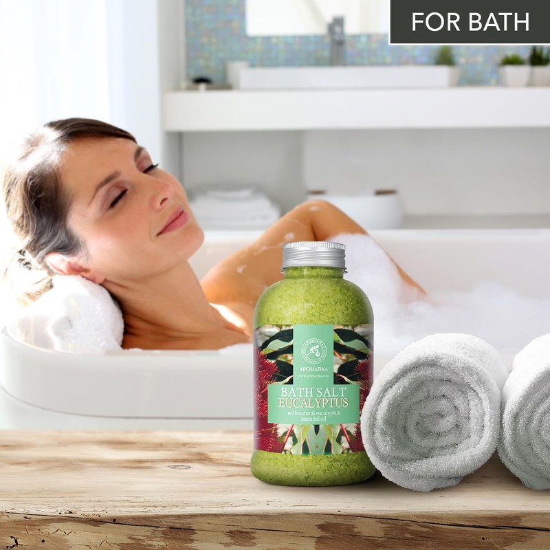 Eucalyptus Bath Salt w/Natural Eucalyptus Essential Oil 600g - Best