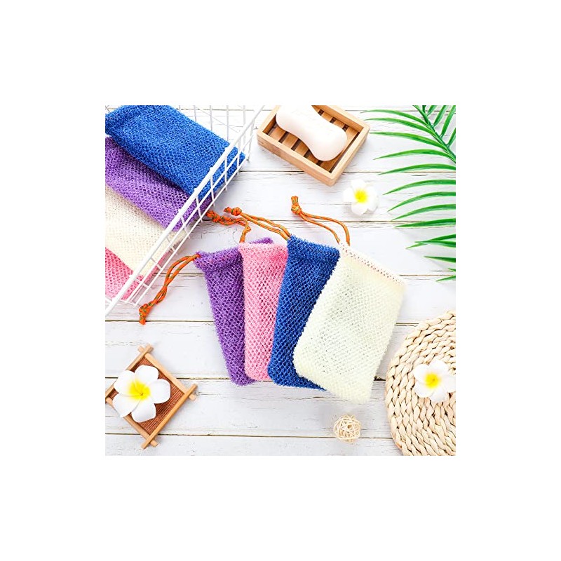 Shappy 8 bolsas de malla exfoliante para soporte de ducha,