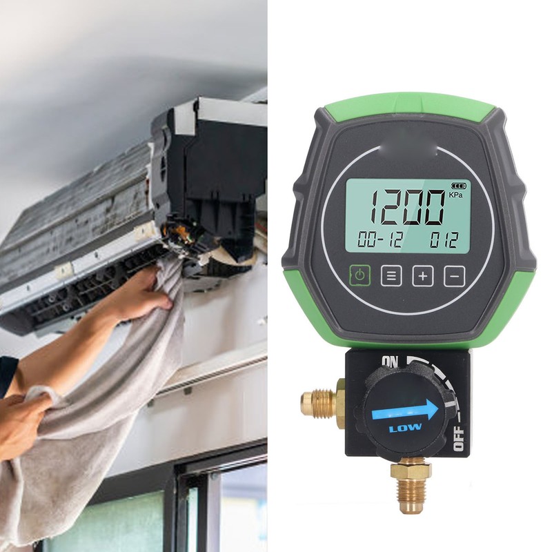 Digital Manifold Gauge Vacuum Pressure Temperature Tester Air Condition Manifold