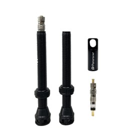 Panaracer TLV-60-B Tubeless Valve, Presta Type, 1.7 inches (44 mm), 2.4 inches (60 mm), 3.1 inches (80 mm), For Rims Compatible with Tubeless, Presta 2.4 inches (60 mm), Black