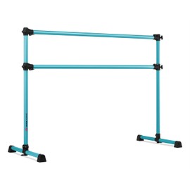 VITA Barre Portable Freestanding Double Ballet Barre, Prodigy, 5 Ft Bars, Teal | Adjustable Height, USA Made, Home or Gym Exercise Equipment for Kids & Adults | Dance, Fitness, Pilates
