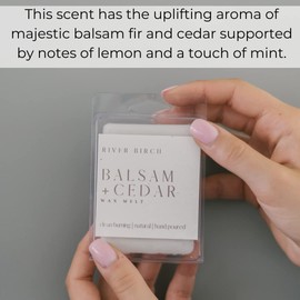 3 Pack Balsam + Cedar Scented Clean Natural Soy Wax Melts Tarts – Total 7.5 Oz. of Scented Wax Melts, Gift Pack, Holiday Scent, Made in USA River Birch Candles'